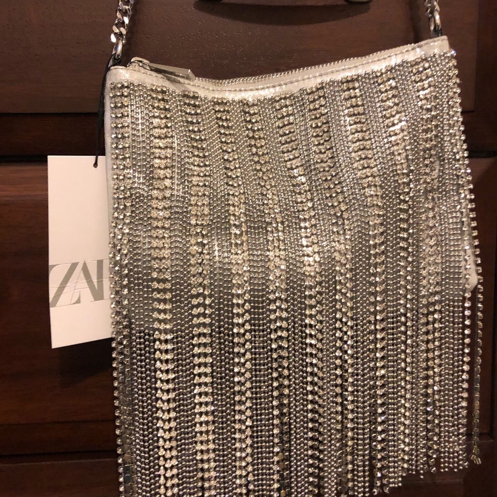Zara Gemmed Metallic Bag